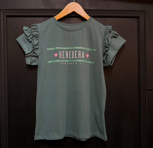 Blusa Salatiel Verde con Mensaje de Fe