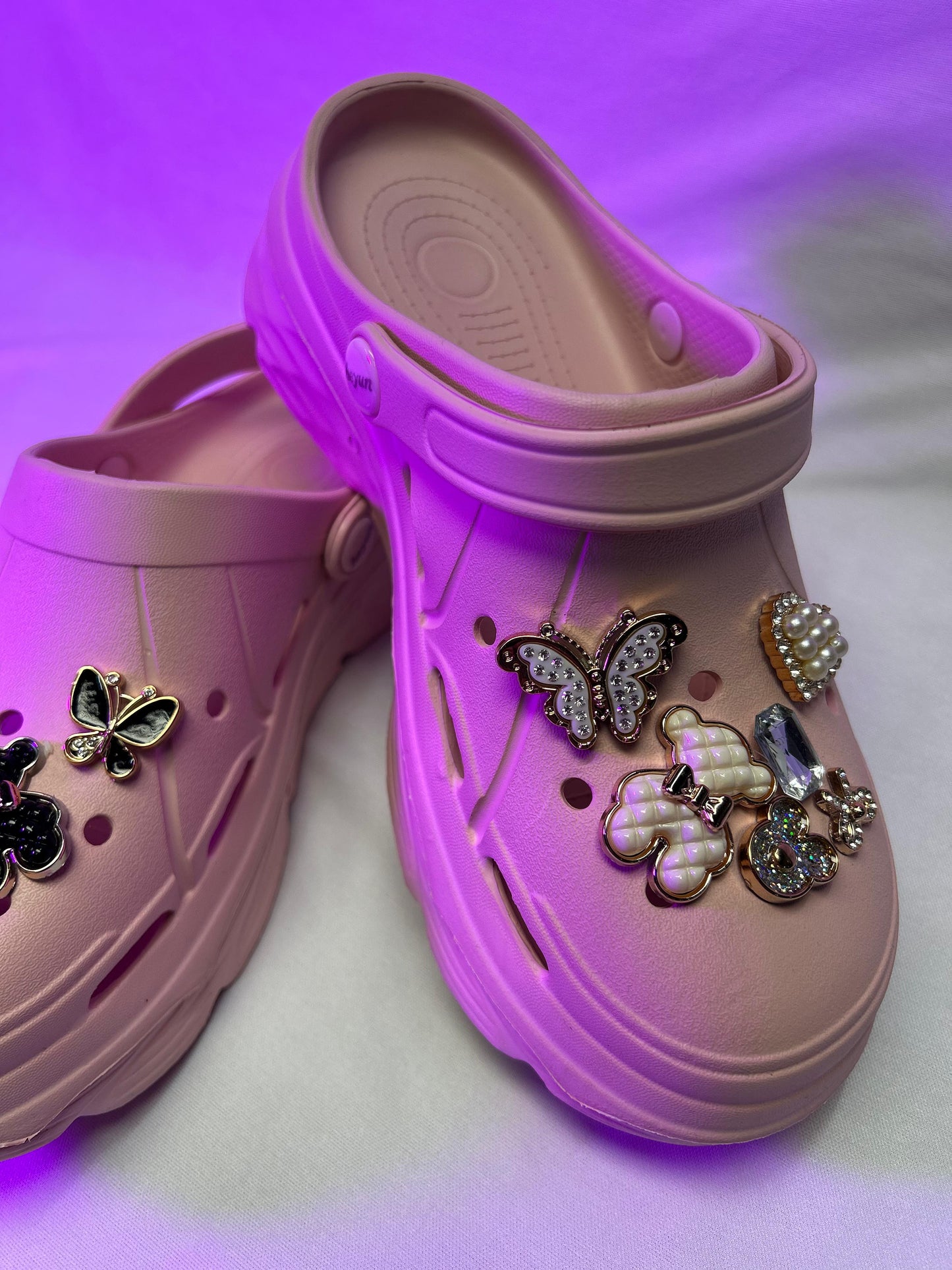 Clogs De Dama 2501 blanco y pink 50% OFF